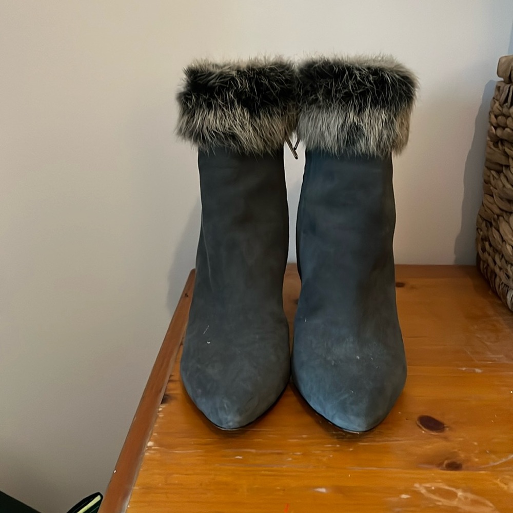 Antonio melani - suede fur cuffed booties